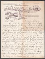1903 ifj. Wechsler Sámuel német nyelvű számlája, díszes fejléccel