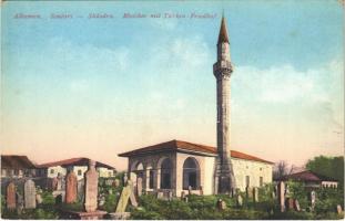 Shkoder, Shkodra, Scutari, Skutari; Moschee mit Türken-Friedhof / mosque with Turkish cemetery. Verlag Isidor Münzer