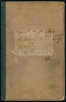 1917 Fizetési könyv nagyrészt teleírva, a borító belső részére is írt szöveggel, kopott borítóval