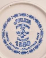 Rörstrand porcelán tál, 2 db, levonóképes, eredeti dobozában, jelzett, hibátlan, 19×19 cm