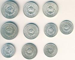 Szovjetunió 1924-30. 10k Ag (4x), 15k Ag (4x), 20k Ag (2x) T:2-,2/3,3+