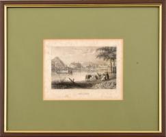 cca 1852 Ofen & Pesth, Hildburghausen, Bibliogr. Instit., acélmetszet, papír, foltos, 10x15 cm