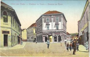 1916 Tuzla, street view, K.u.K. soldier, shops (EK)