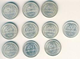 Szovjetunió 1927. 20k Ag (13x) T:2-,2/3,3+