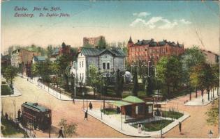 1916 Lviv, Lwów, Lemberg; Plac sw. Zofii / St. Sophie-Platz / square, tram (EB)