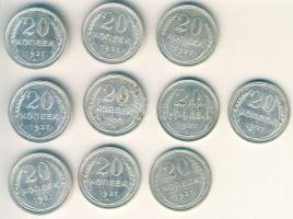 Szovjetunió 1927. 20k Ag (13x) T:2-,2/3,3+