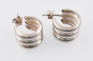 Ezüst(Ag) félköríves fülbevalópár, jelzett, d: 1,2 cm, nettó: 2,96 g