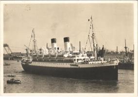 Zweischrauben-Motorschiff Monte Pascoal / Hamburg America Line motor ship. Originalphoto Hans Hartz (fl)