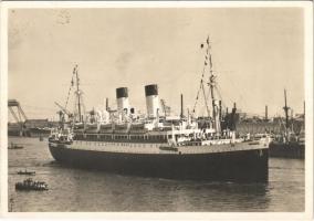 Zweischrauben-Motorschiff &quot;Monte Pascoal&quot; / Hamburg America Line motor ship. Originalphoto Hans Hartz (fl)