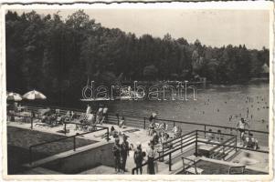 1941 Szováta, Sovata; strand, fürdőzők, napozók / beach, bathers, sunbathing