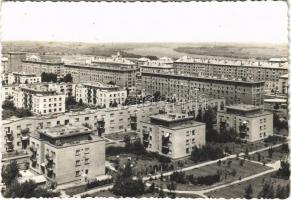 1963 Dunaújváros, Dunapentele, Sztálinváros; látkép. Képzőművészeti Alap Kiadóvállalat (szakadás / tear)