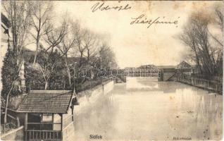 1905 Siófok, Sió részlet, híd. M.T. és F.I. Koch Willy (fl)