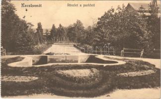 1913 Kecskemét, részlet a parkból. Fekete (Schwartz) Soma kiadása