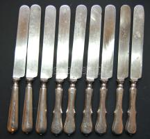 9db ezüst nyelű kés