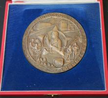 Cca 1970-es évek "A Monori járás fejlesztéséért" extrém nagyalakú Br plakett T:1 Eredeti díszdobozban!