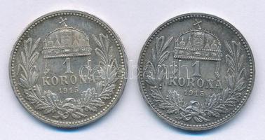 1915KB 1K Ag "Ferenc József" (2x) T:1-,2 Adamo K5.1