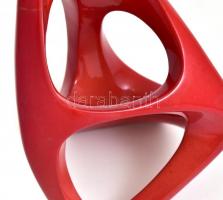 Zsolnay gondolkodó figura, tervező: Török János, ökörvér mázas, jelzés nélkül (alján 2-es formaszámm...