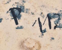 Zsolnay falikép, tervező: Fürtös György, samott mázas kerámia, Zsolnay jelzés nélkül, próbadarab P j...