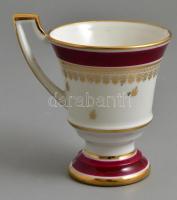 Franicia porcelán csésze, Napoleon képével, matricás, jelzett, kis kopásnyomokkal, m: 10 cm