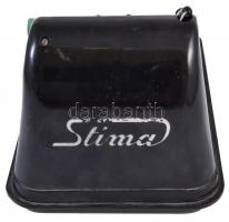 Slima retro svájci mechanikus számológép, kopott, nem kipróbált,  m: 11,5 cm, h: 20 cm