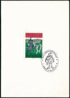 Elekes András bélyegtervező által dedikált emléklap