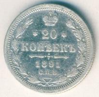 Cári Oroszország 1891. 20k Ag T:3