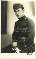 Magyar Kir. katonatiszt tőrrel. Bodnár, Kassa / Hungarian military officer, soldier with dagger. photo