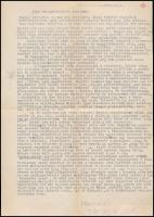 1943 Erotikus tartalmú, személyes hangvételű gépelt levél