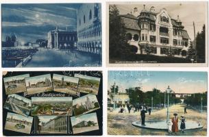 11 db RÉGI külföldi város képeslap vegyes minőségben / 11 pre-1945 European town-view postcards in mixed quality