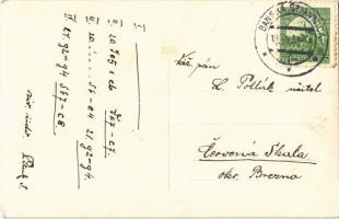 1933 Selmecbánya, Schemnitz, Banská Stiavnica; Szentháromság szobor, Franz Barok üzlete / Sv. Trojic...