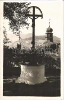 1934 Selmecbánya, Schemnitz, Banská Stiavnica; feszület, fatemplom / crucifix, wooden church. Foto S. Protopopov photo