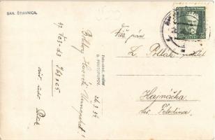 1934 Selmecbánya, Schemnitz, Banská Stiavnica; feszület, fatemplom / crucifix, wooden church. Foto S...