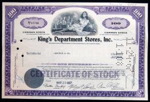 USA 1959-69. 6 db részvény, 3 klf