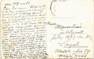 1937 Déva, Bethlen Gábor kastély romosan / Schloss / castle ruins. photo