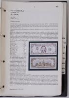 Valutatájékoztató 1986. I. és II. kötet. Magyar Nemzeti Bank kiadása műbőr gyűrűs albumban, használt...