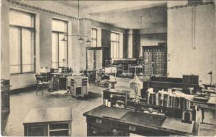 1909 Kolozsvár, Cluj; Egyetemi és Múzeumi könyvtár, tisztviselők dolgozó terme, belső / University and Museum library interior, officials' working room (EK)