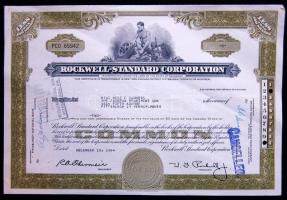 USA 1964. "Rockwell-Standard Corporation" részvénye (7x) benne egymásutáni sorszám