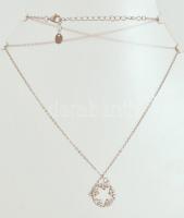 Ezüst(Ag) anker lánc, köves csillag függővel, jelzett, állítható h: 40,5-45 cm, bruttó: 2,6 g