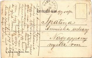 1909 Makó, vasútállomás, vagonok. Kovács Antal kiadása  (EK)