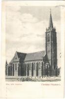 1907 Pécska, Magyarpécska, Pecica; Római katolikus templom. Ruber István kiadása / Catholic church (r)