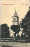 Marosújvár, Uioara, Ocna Mures; Református templom. W. L. 1601. / Calvinist church (kopott sarkak / worn corners)