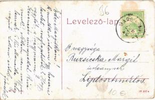 Marosújvár, Uioara, Ocna Mures; Református templom. W. L. 1601. / Calvinist church (kopott sarkak / ...