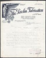 1920 Bp., The Perolin Fabrication, Lustig Manó, Perolin levegőtisztító készülék fejléces levélpapír