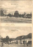 1907 Nagybélic, Velké Bielice (Simony, Partizánske); község alsó és felső része / square, street