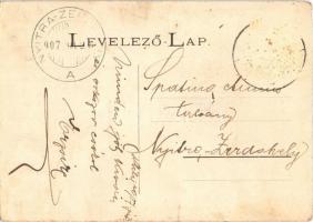 1907 Nagybélic, Velké Bielice (Simony, Partizánske); község alsó és felső része / square, street