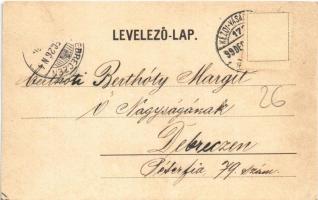 1899 Kézdivásárhely, Targu Secuiesc; Gimnázium, Posta. Turóczi István kiadása / grammar school, post...