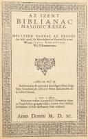 Vizsolyi Biblia. I-II. köt. Bp., 1981, Helikon Kiadó, (Kner Nyomda.) Kiadói aranyozott, bordázott ge...