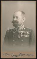 cca 1910 Fülöp Arthur tábornok, keményhátú fotó a Joánovics testvérek műterméből, 10,6×6,5 cm