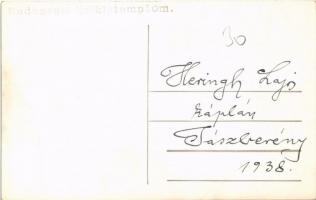 1938 Budapest XI. Sziklatemplom, Szent Gellért tér,  villamosok. photo (fa)