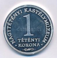 Pató Róza (1934- ) 2004. "Nagytétényi Kastélymúzeum - 1 Tétényi Korona" ezüstözött fém emlékérem (42,5mm) T:1 (eredetileg PP)